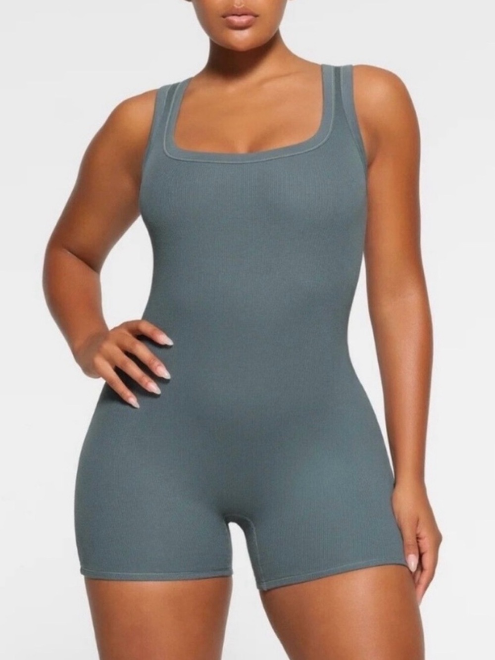 Skims Cotton Rib Onesie - Kyanite